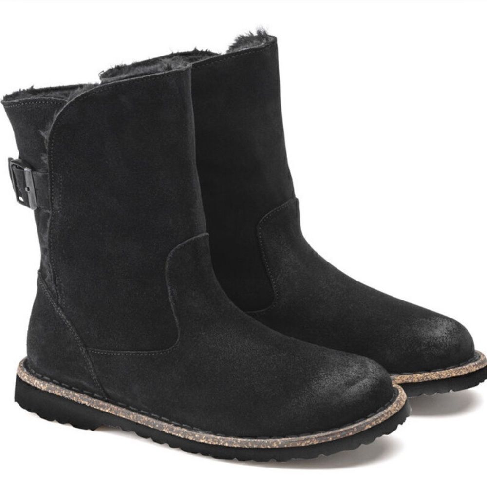 Birkenstock Upsalla Shearling Lined black Sherpa suede Boots 37 - Picture 3 of 15